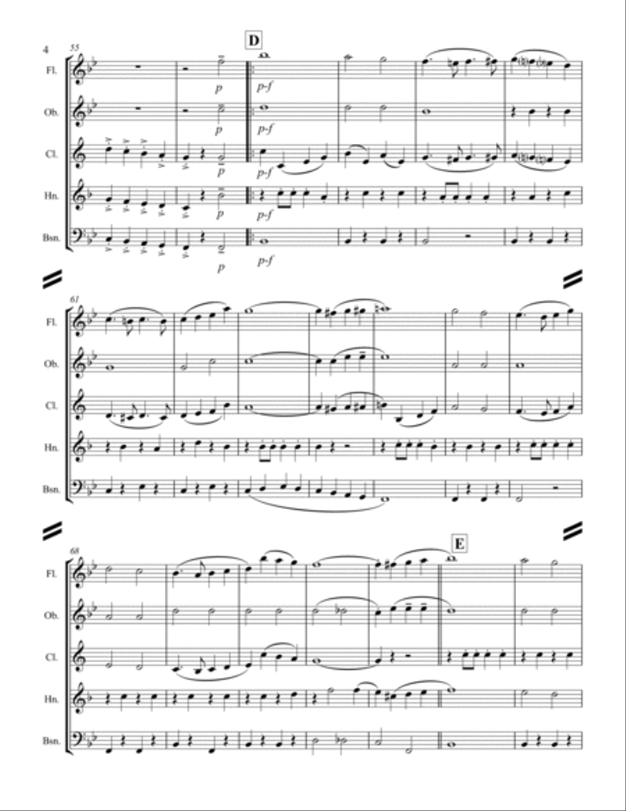 March – “Bravura” (for Woodwind Quintet) Woodwind Quintet scores gallery preview page 5