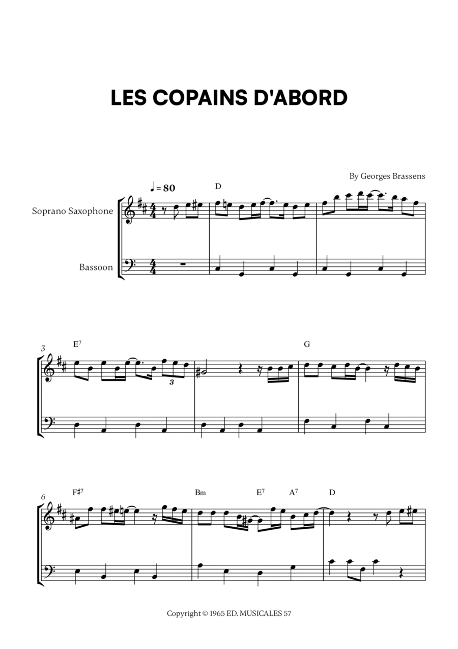 Les Copains D'abord Woodwind Duet scores gallery preview page 1