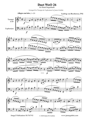 Beethoven: Duet WoO 26 for Trumpet & Euphonium