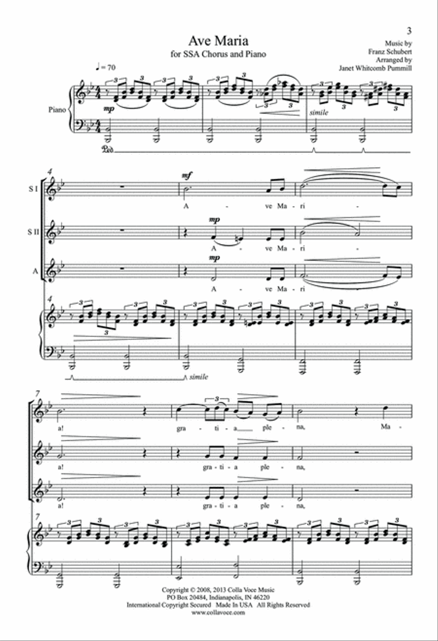 Ave Maria SSA scores gallery preview page 2