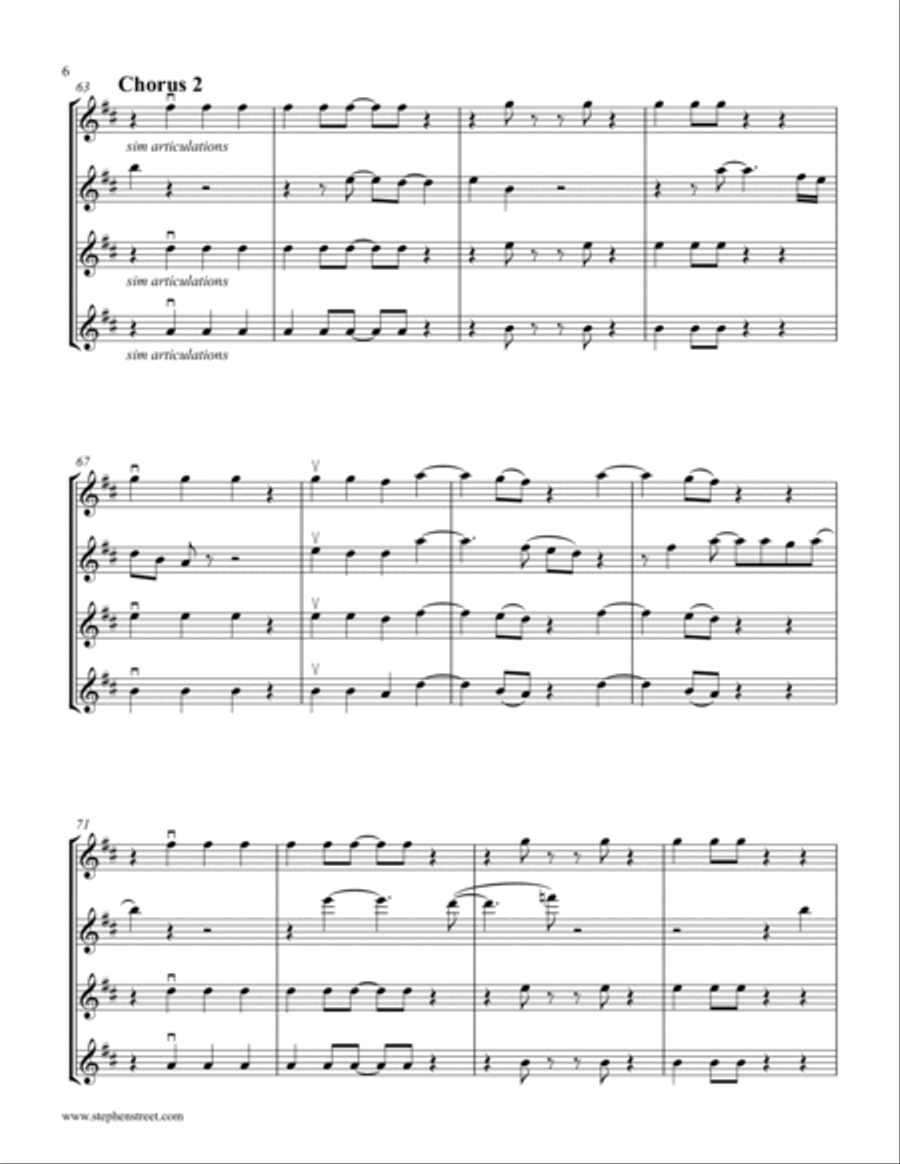 (your Love Has Lifted Me) Higher And Higher String Quartet scores gallery preview page 6