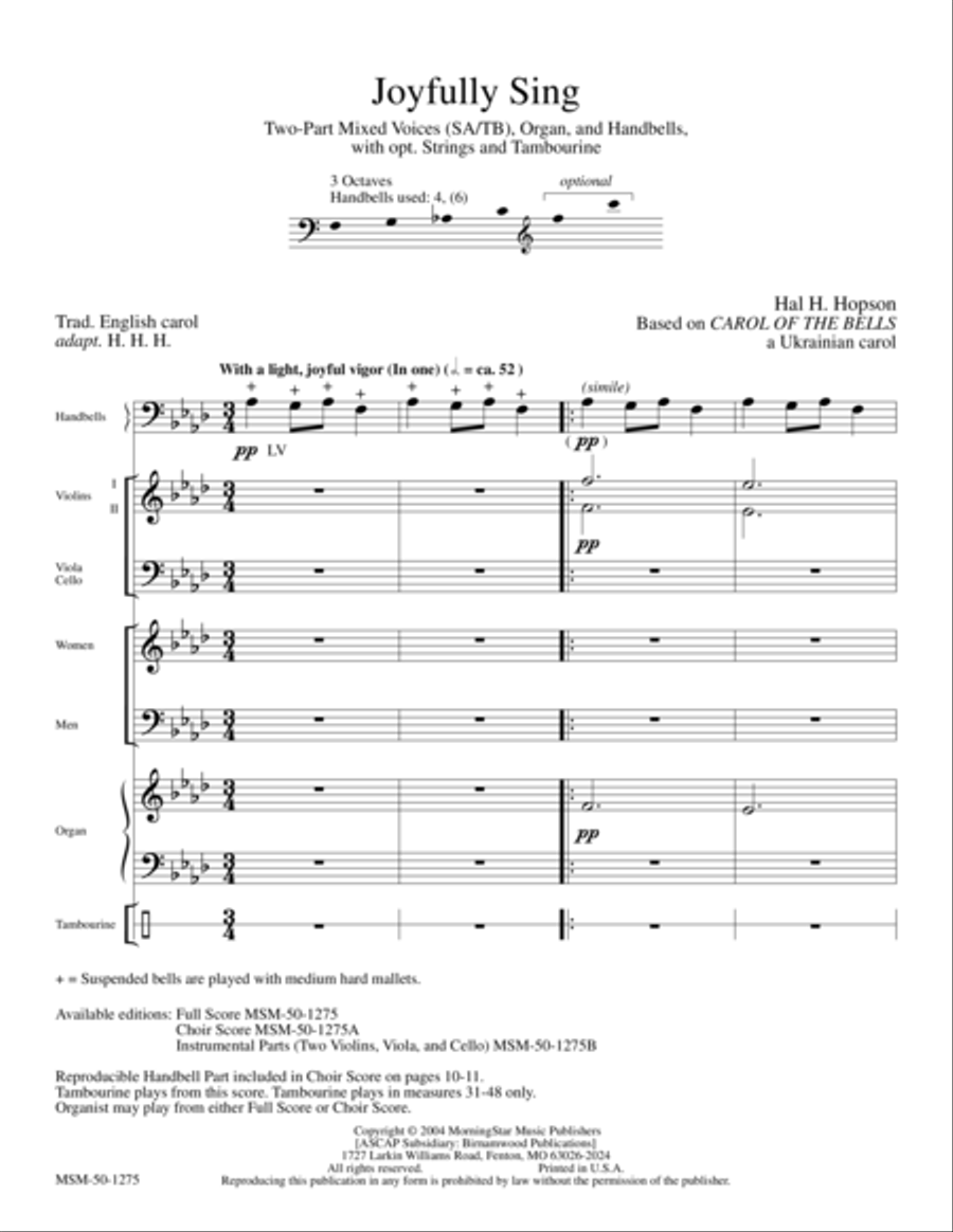 Joyfully Sing Choir scores gallery preview page 1