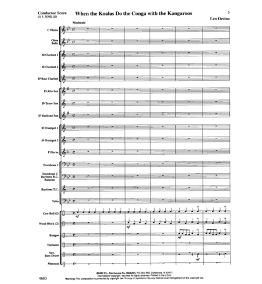 When the Koalas Do the Conga With the Kangaroos Concert Band scores gallery preview page 2