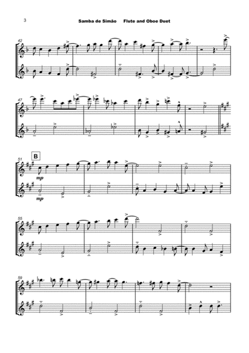 Samba de Simão, for Flute and Oboe Duet