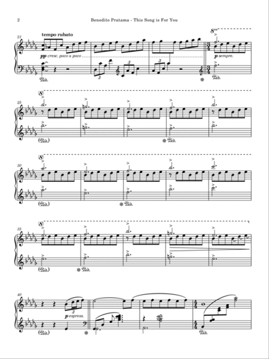 This Song is For You Piano Solo scores gallery preview page 2