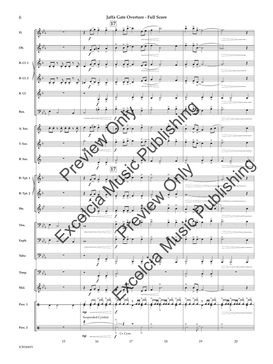 Jaffa Gate Overture (Score) Concert Band scores gallery preview page 7