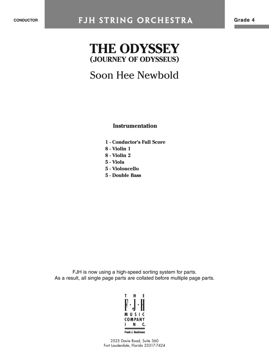 The Odyssey: Score String Orchestra scores gallery preview page 1