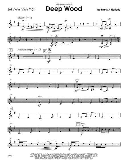 Deep Wood - Violin 3 (Viola T.C.)