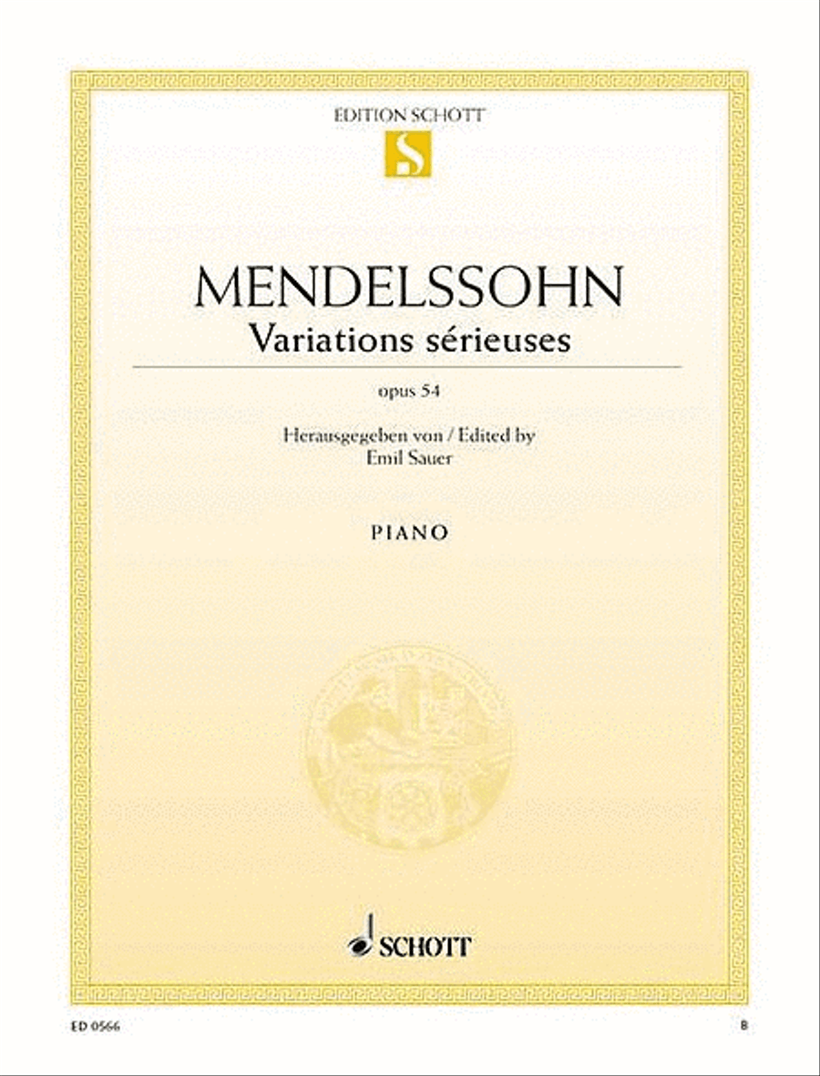 Variations Serieuses, Op. 54 Piano Solo scores gallery preview page 1