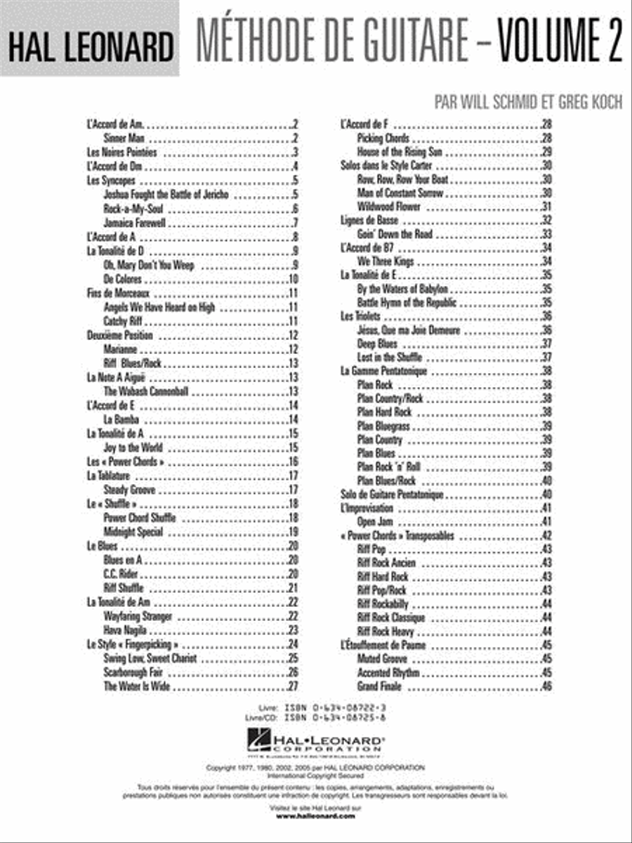 French Edition: Hal Leonard Guitar Method Book 2 – 2nd Edition Guitar scores gallery preview page 3