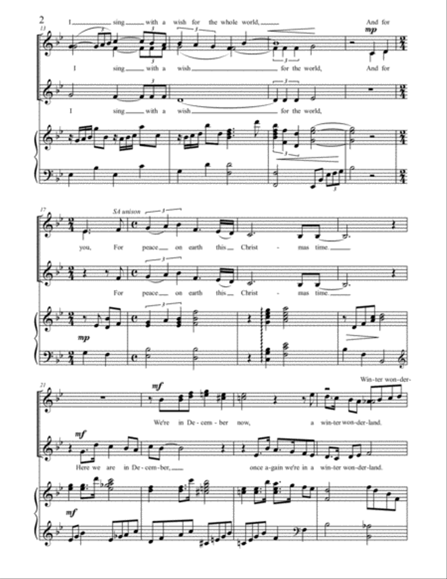 I Sing with the Glory of Angels SSA scores gallery preview page 3