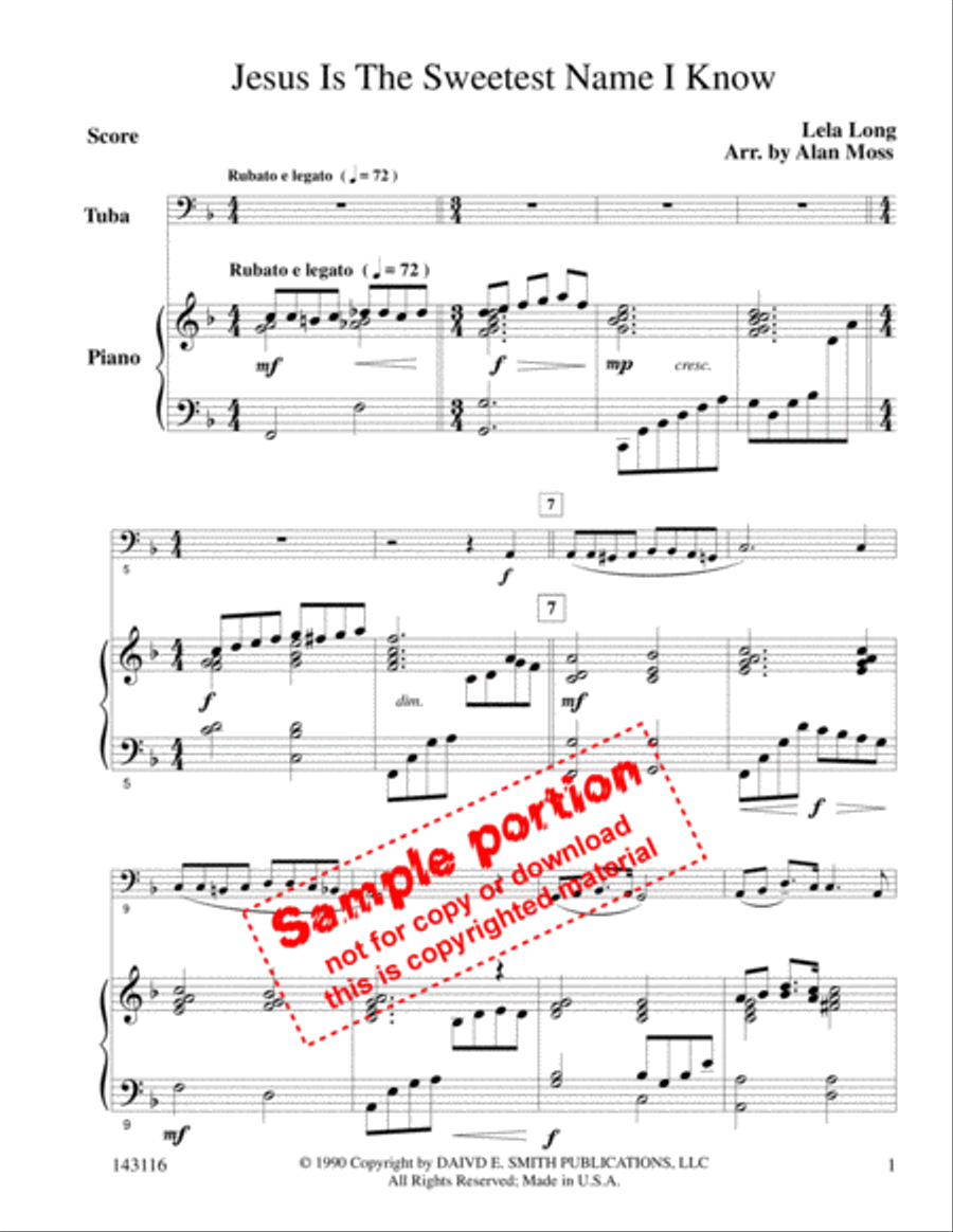 Jesus Is The Sweetest Name I Know Trombone scores gallery preview page 2