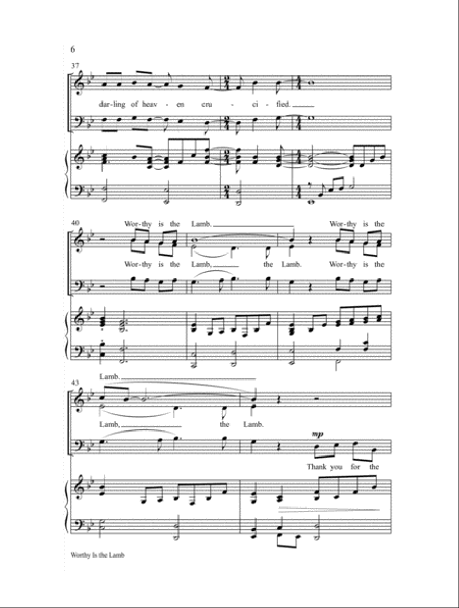 Worthy Is the Lamb Worthy Is the Lamb 3-Part scores gallery preview page 6