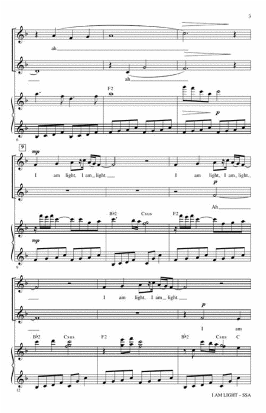 I Am Light 2-Part scores gallery preview page 5