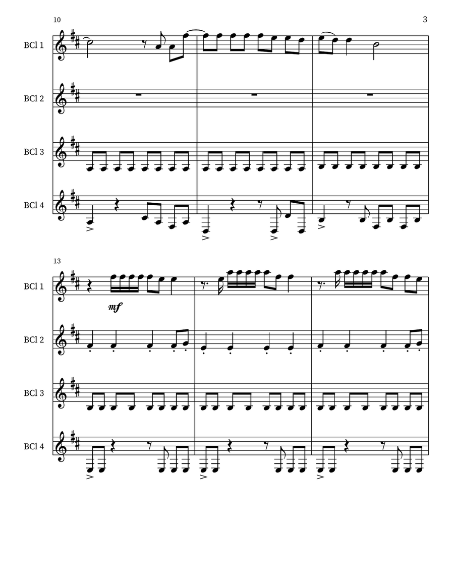 Good Luck, Babe! Good Luck, Babe! Clarinet Quartet scores gallery preview page 3