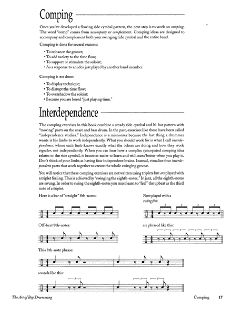 The Art of Bop Drumming Drum Set scores gallery preview page 9