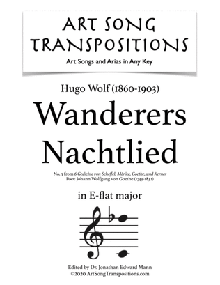 WOLF: Wanderers Nachtlied (transposed to E-flat major)