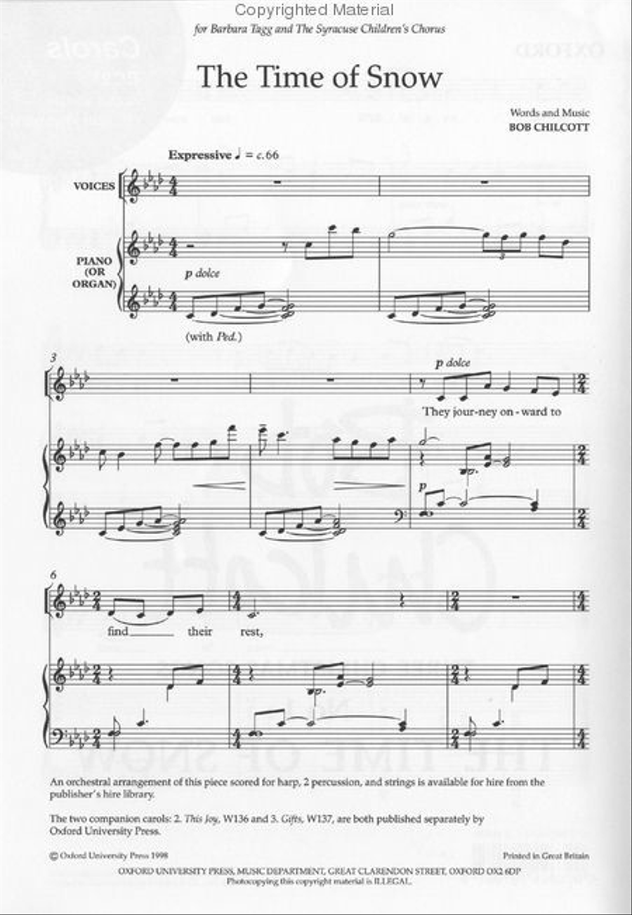 The Time of Snow 4-Part scores gallery preview page 2