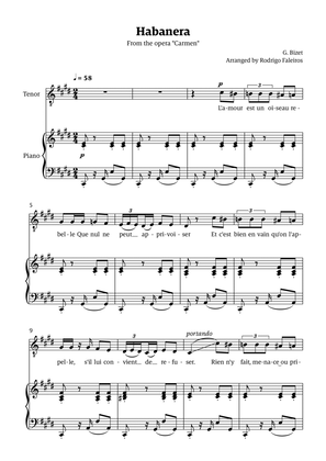 Habanera (for tenor - C# minor/major)