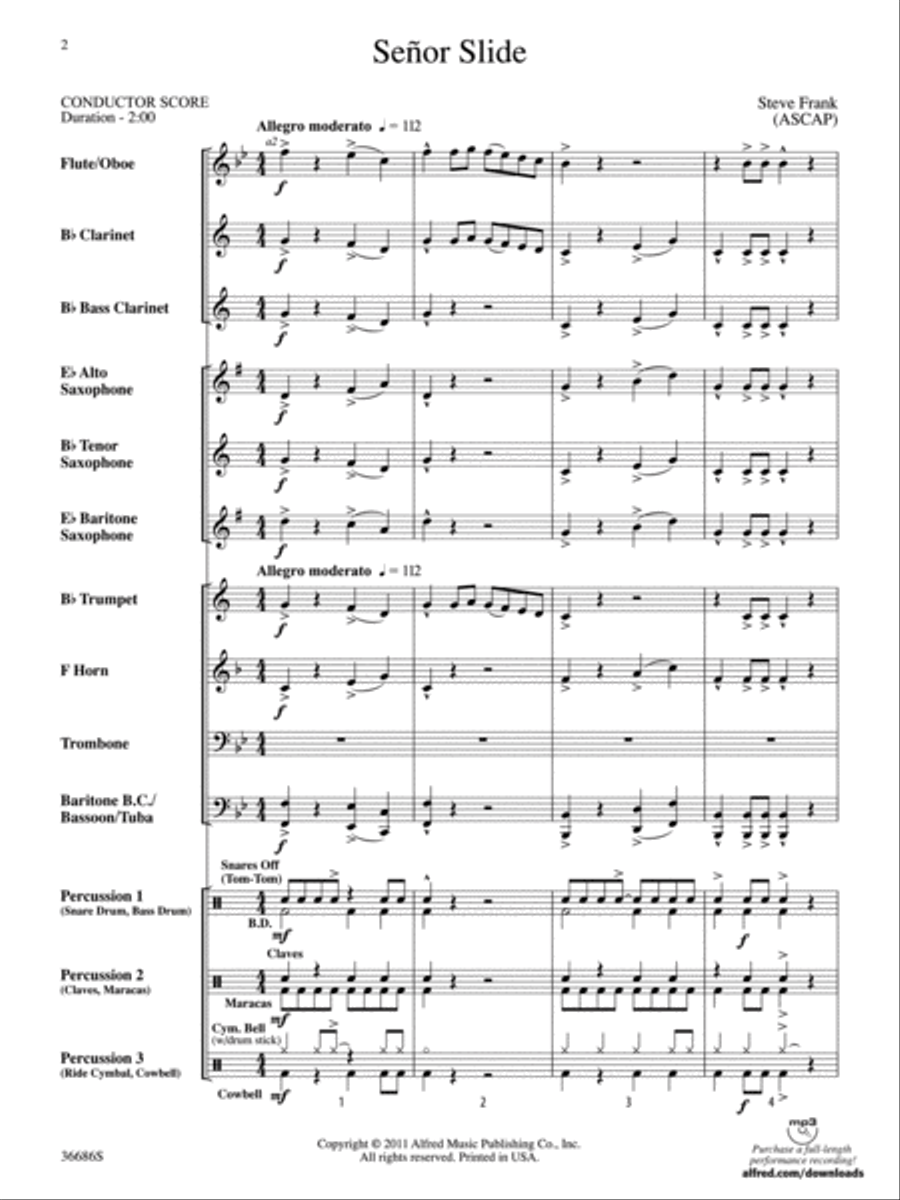 Señor Slide Señor Slide Concert Band scores gallery preview page 2