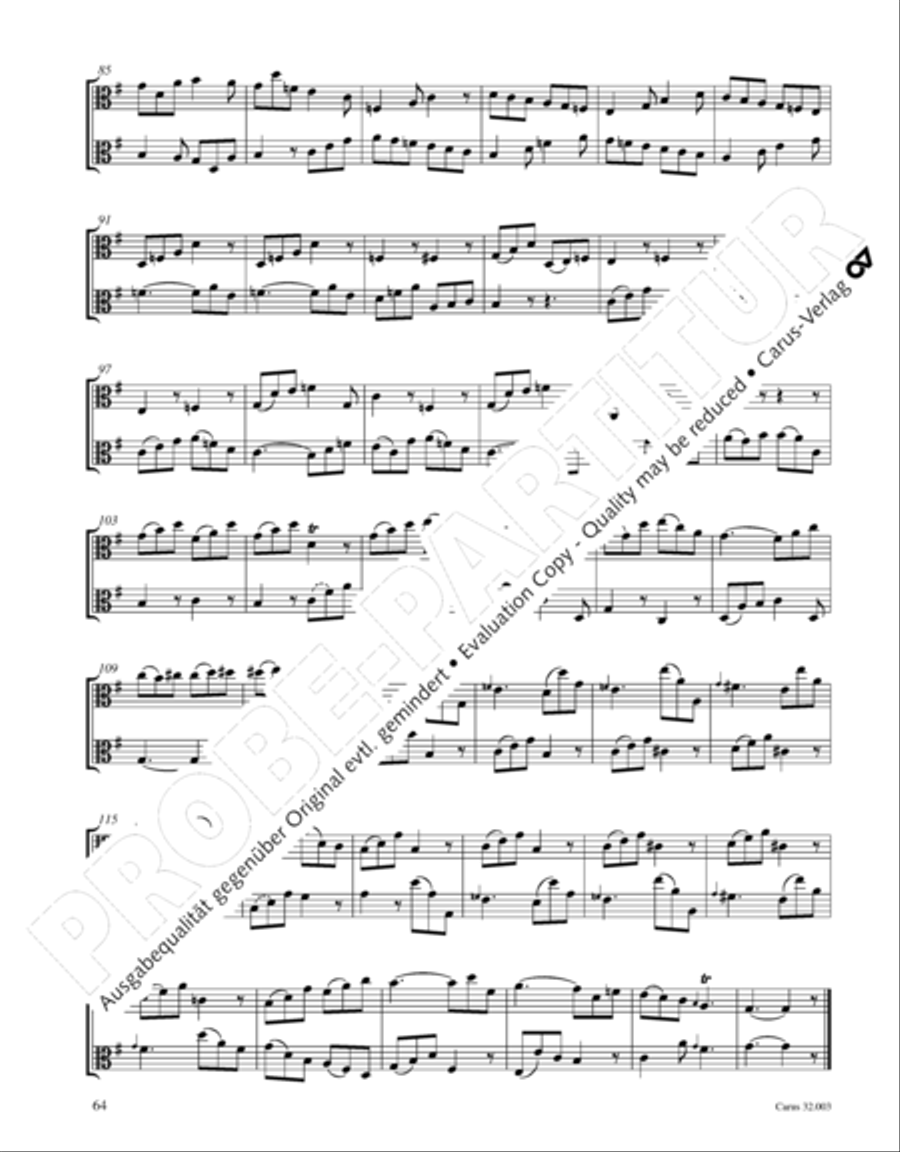 Gesamtausgabe Band 3 (Kammermusik: Duette, Solo- und Triosonaten) Score scores gallery preview page 85