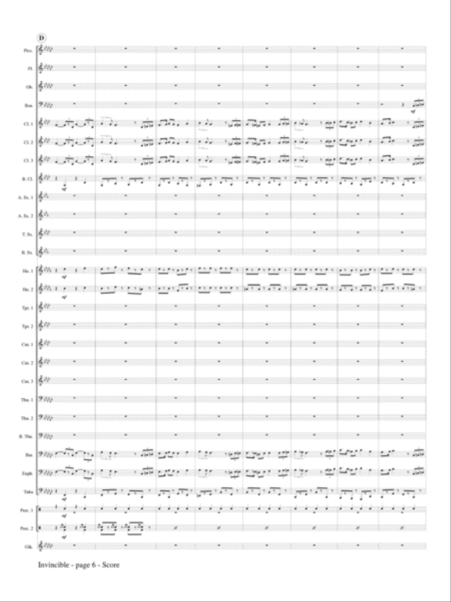 Invincible for Concert Band Concert Band scores gallery preview page 4