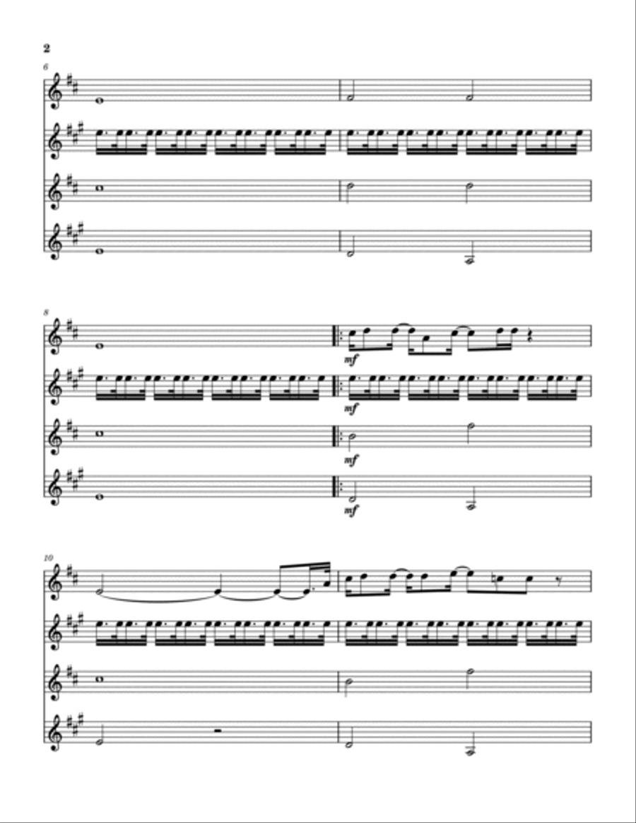 Dance Hall Days Saxophone Quartet scores gallery preview page 3