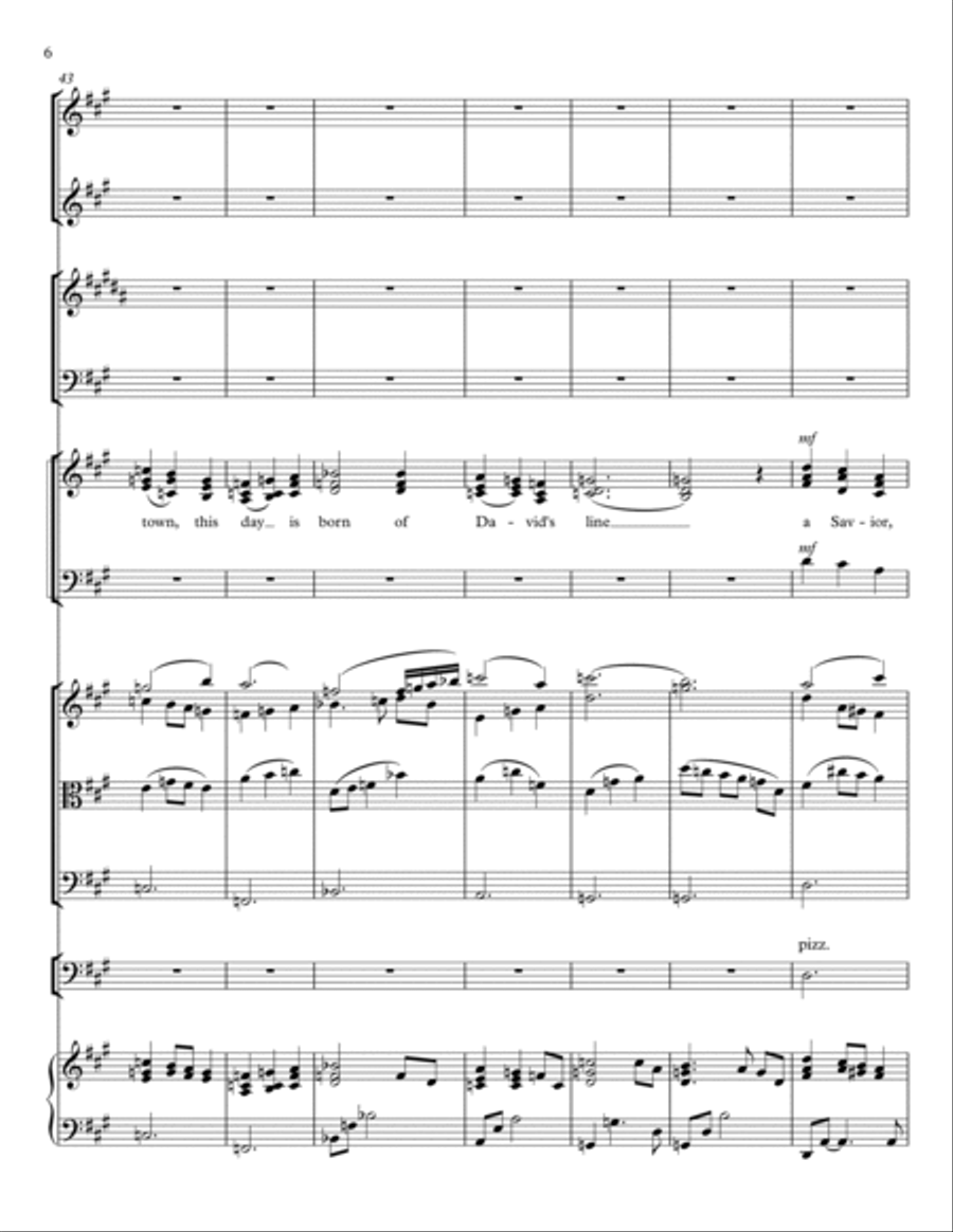 While Shepherds Watched (Choral Octavo and Orchestration) Choir scores gallery preview page 6