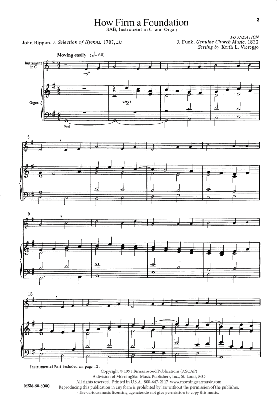 How Firm a Foundation 3-Part scores gallery preview page 1