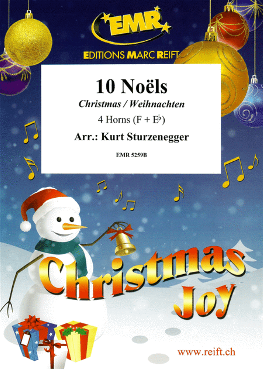 10 Noels 10 Noels French Horn Quartet scores gallery preview page 1