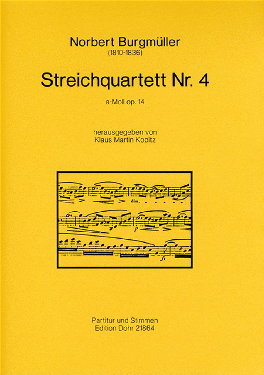 Streichquartett Nr. 4 a-Moll op. 14 (1835) String Quartet scores gallery preview page 1