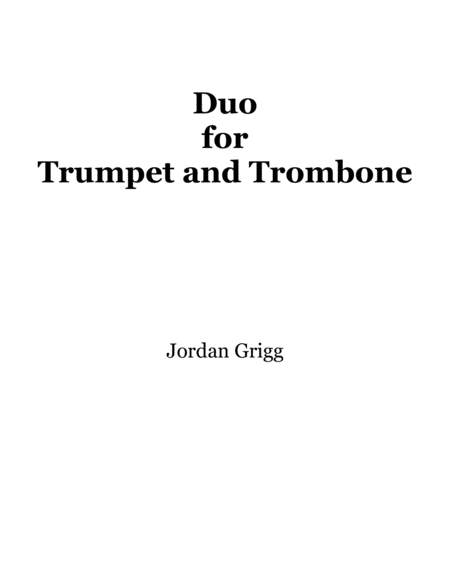 Duo for Trumpet and Trombone image number null