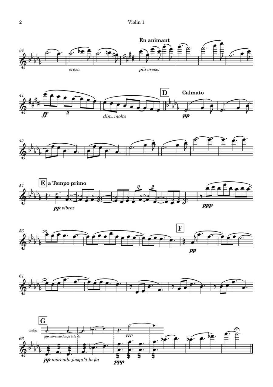 Clair de Lune String Quartet scores gallery preview page 5
