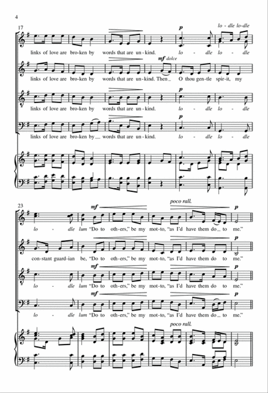 Gentle Words 4-Part scores gallery preview page 4