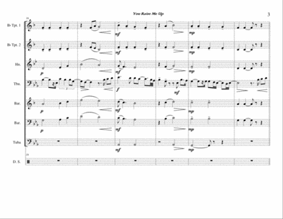 You Raise Me Up Brass Ensemble scores gallery preview page 4