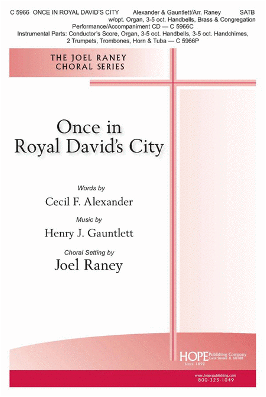 Once in Royal David's City 4-Part scores gallery preview page 1