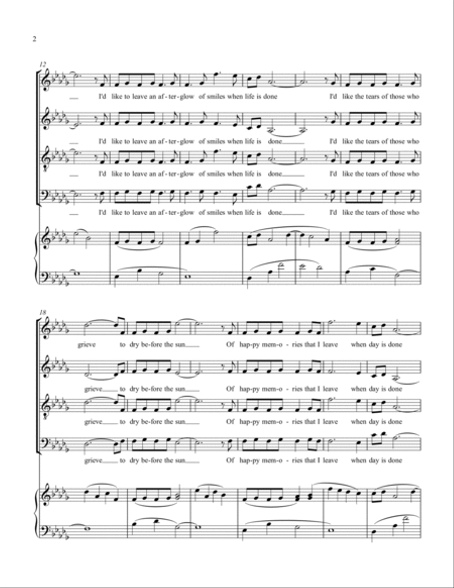 Afterglow Afterglow 4-Part scores gallery preview page 2