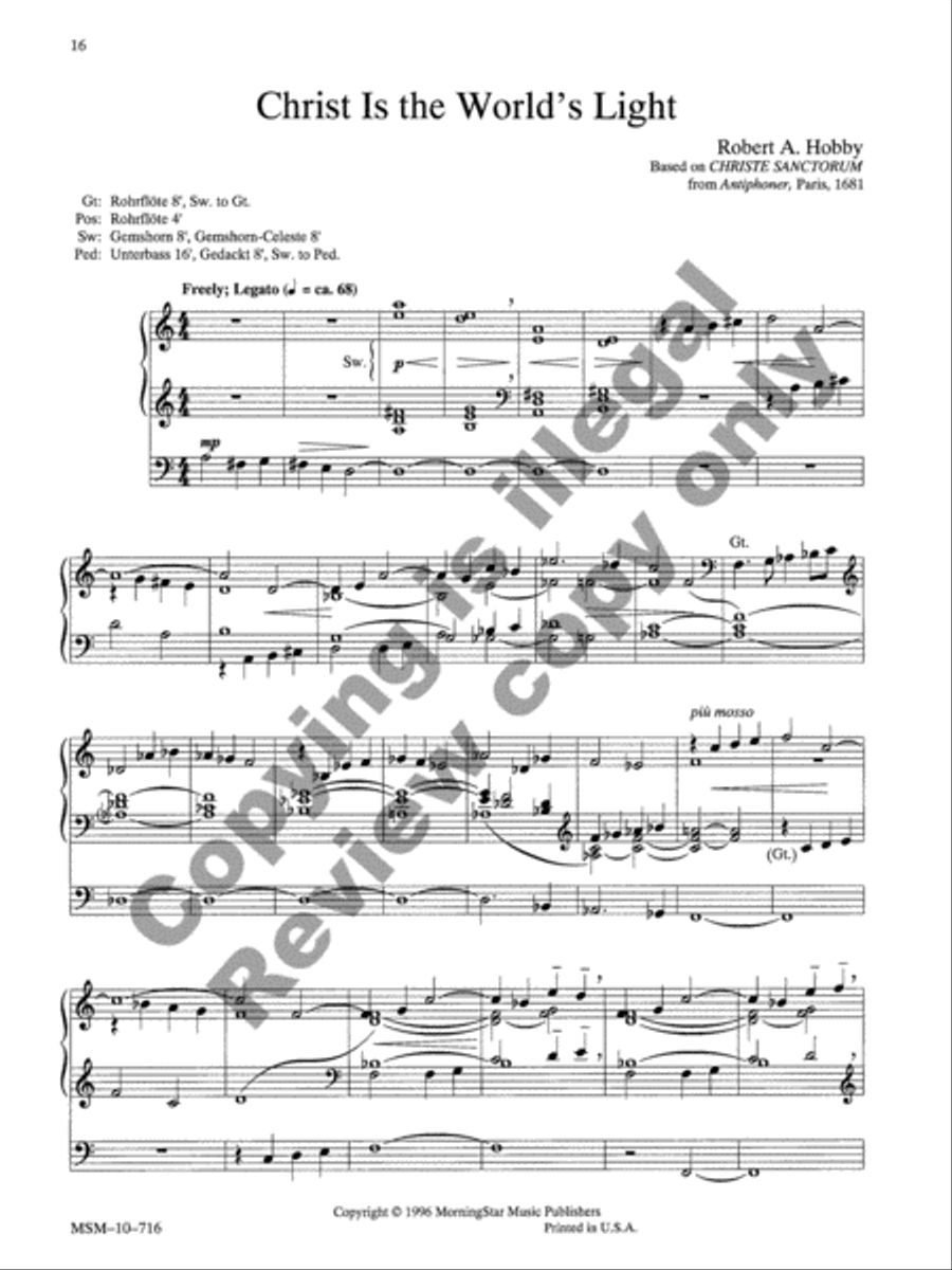 Six Preludes for the Church Year Organ scores gallery preview page 7