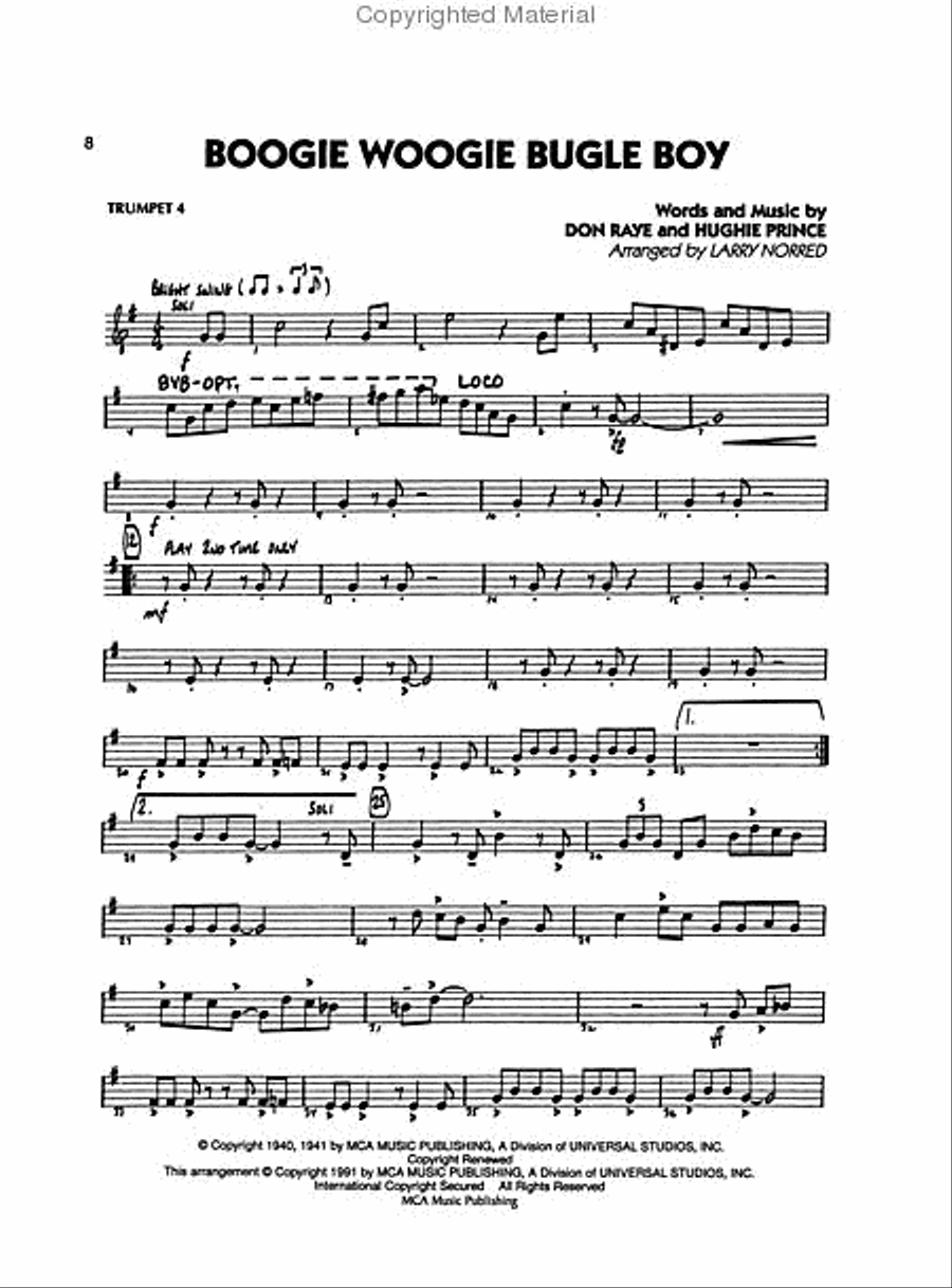 Swing Classics for Jazz Ensemble – Trumpet 4 Jazz Ensemble scores gallery preview page 3