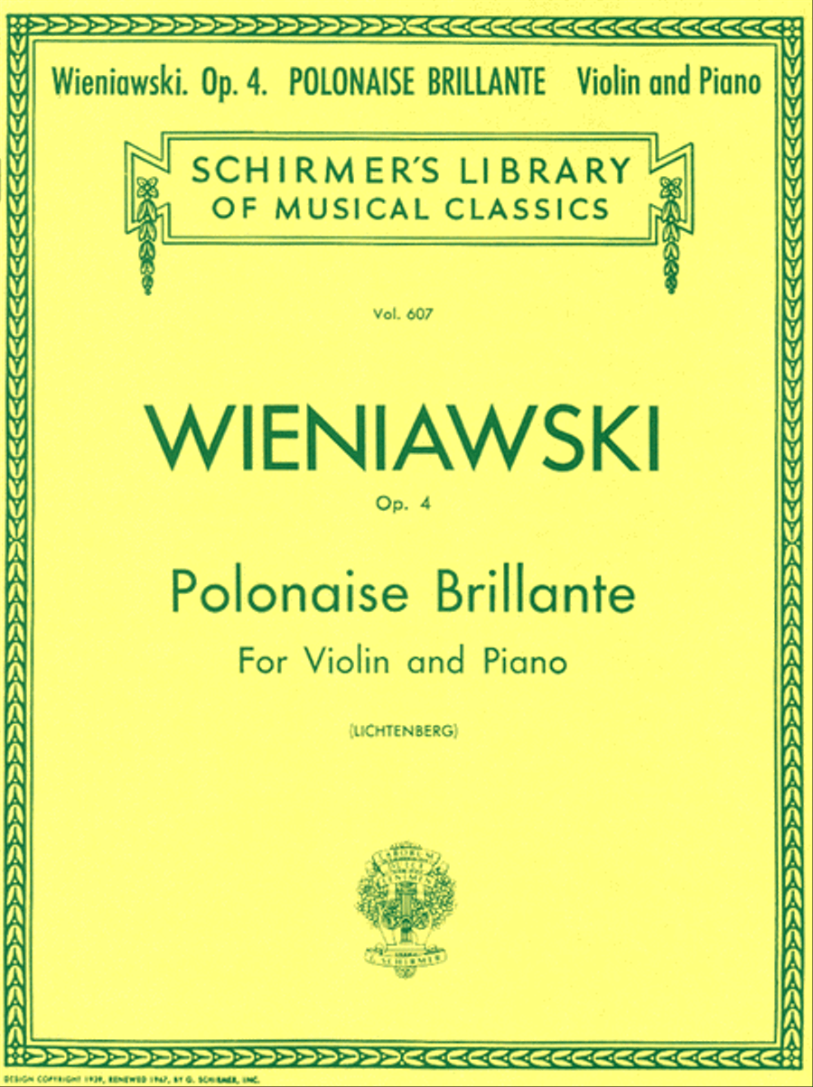 Polonaise Brillante, Op. 4 Violin Solo scores gallery preview page 1