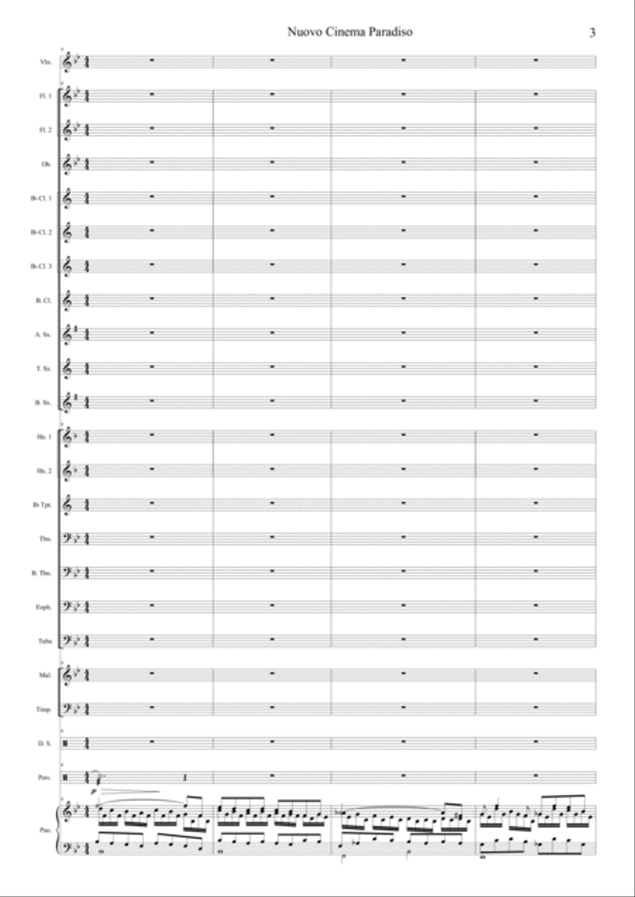 Nuovo Cinema Paradiso Concert Band scores gallery preview page 5