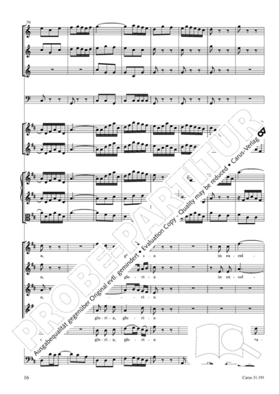 Gloria in excelsis Deo SSATB scores gallery preview page 16