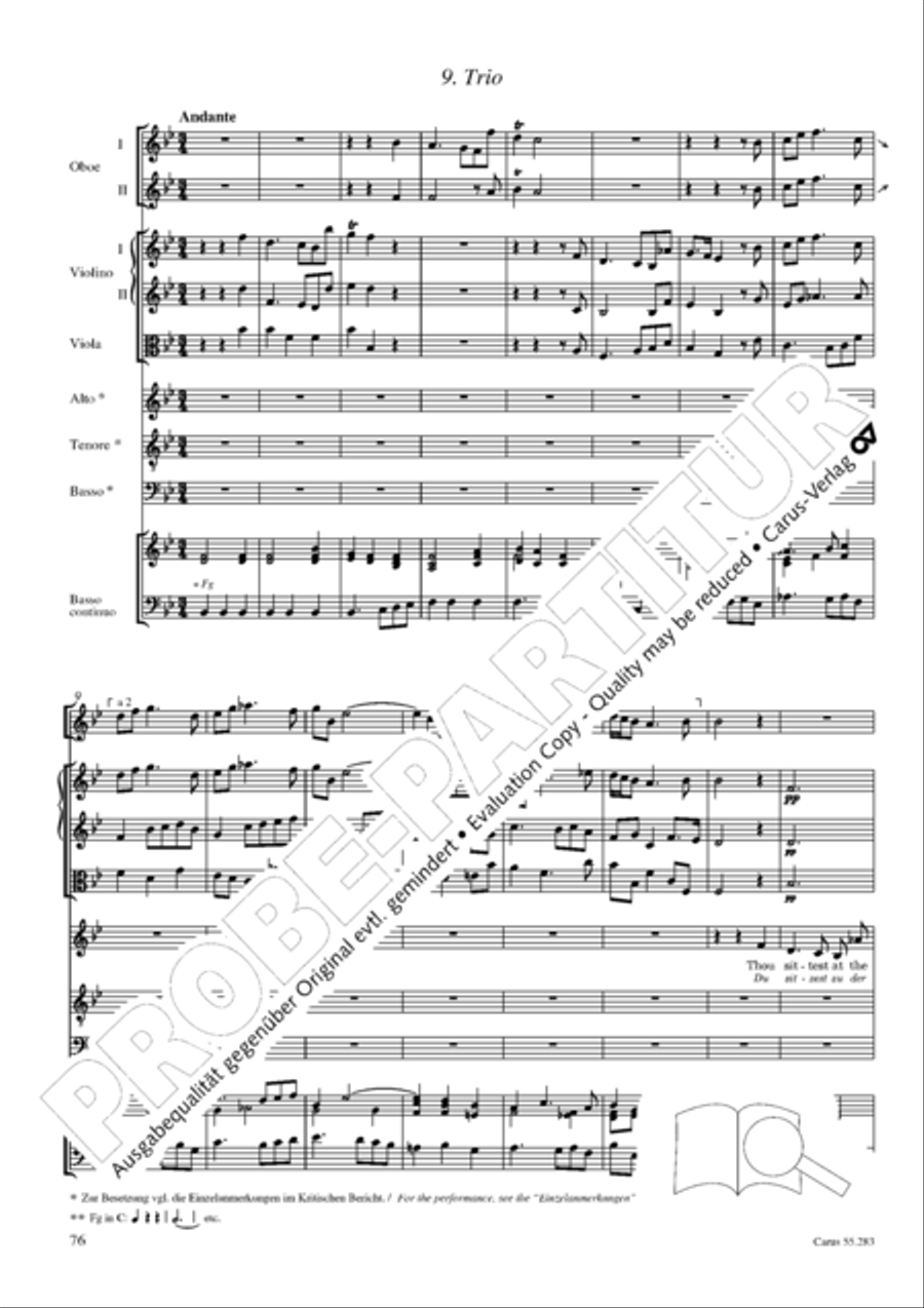 Te Deum for the Victory of Dettingen SSATB scores gallery preview page 93