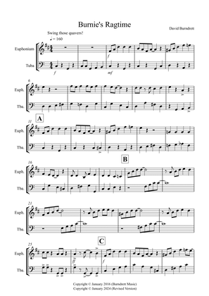 Burnie's Ragtime for Euphonium and Tuba Duet