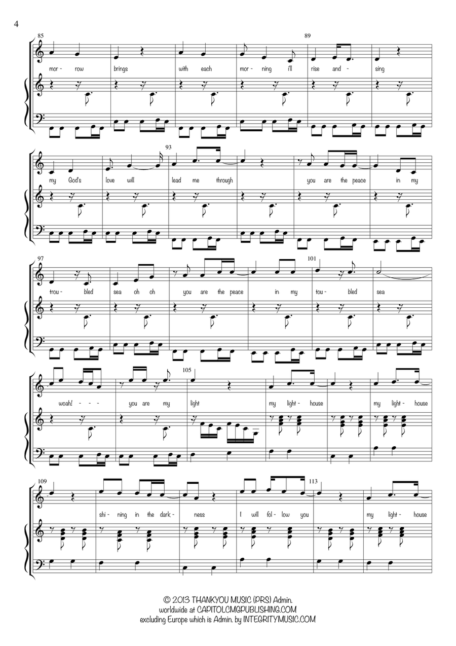 My Lighthouse Easy Piano scores gallery preview page 4