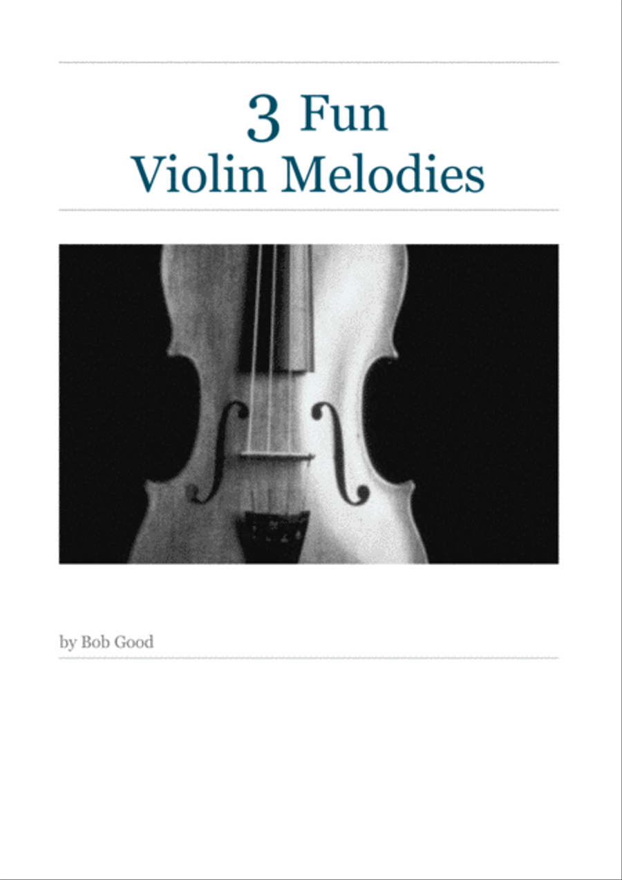 3 Fun Melodies for Violin and Piano Violin Solo scores gallery preview page 1