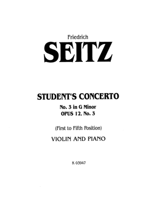 Seitz: Student's Concerto No. 3 in G Minor, Op. 12