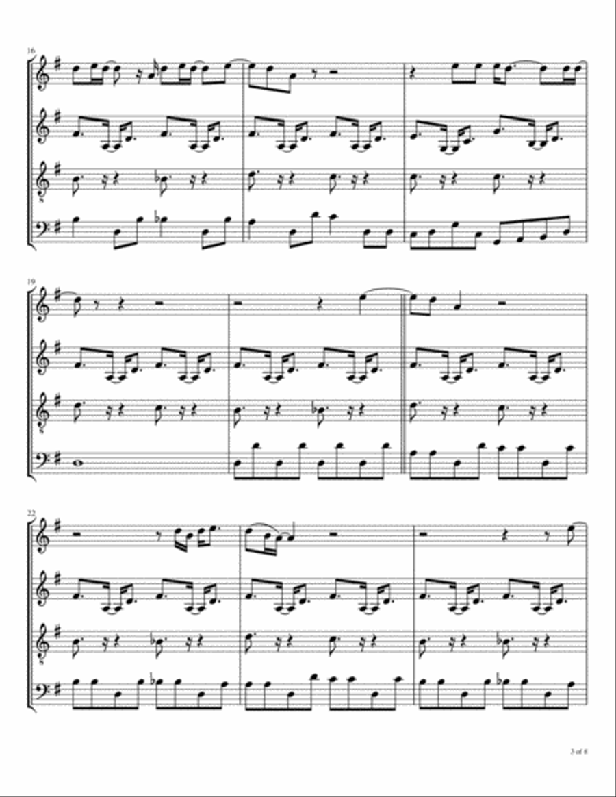 Dear Prudence Woodwind Quartet scores gallery preview page 4