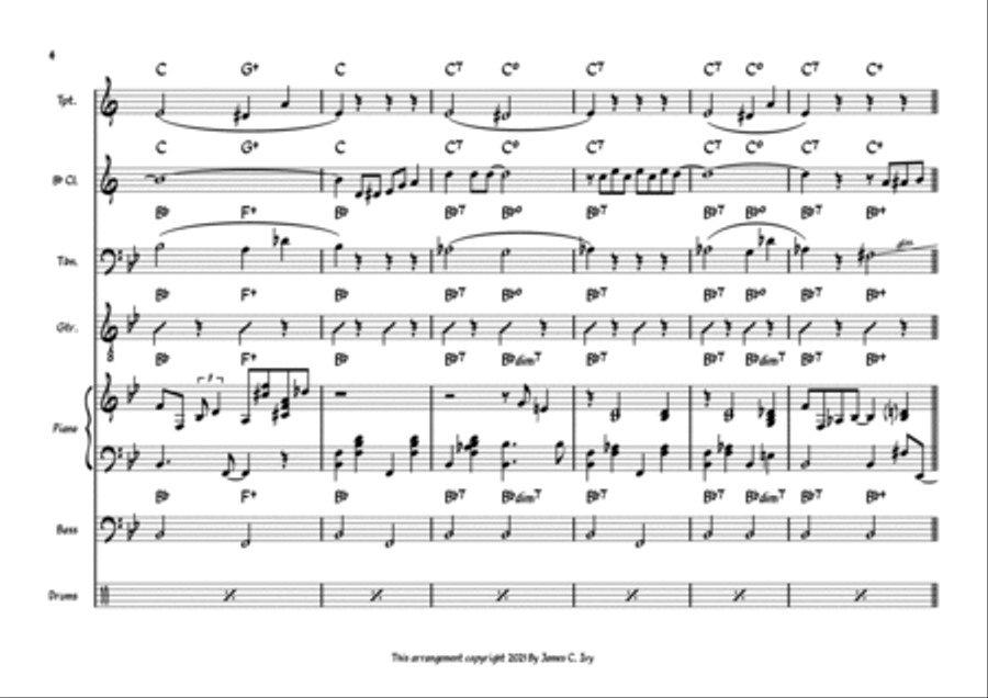 Go Back Where You Stayed Last Night Jazz Ensemble scores gallery preview page 5