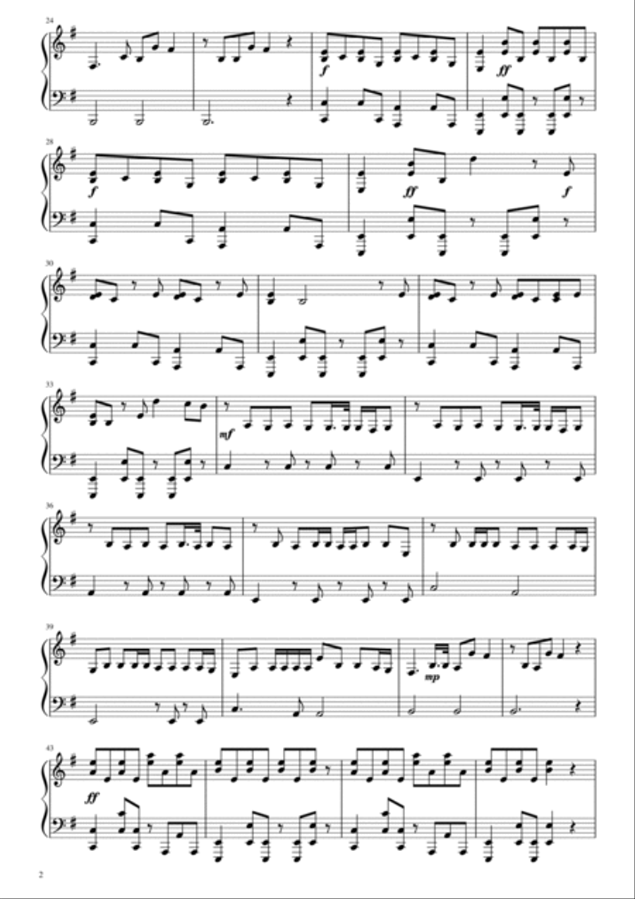 Heathens Piano Solo scores gallery preview page 2